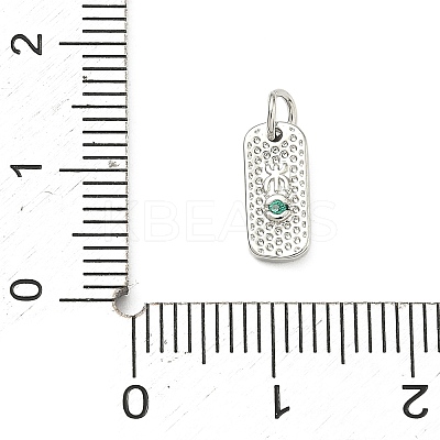 Five Elements Theme Brass Micro Pave Clear Cubic Zirconia Charms KK-F934-02B-P-1