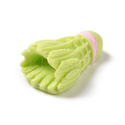 Opaque Resin Accessories Ornaments Resin Badminton Cabochons RESI-B013-02-1