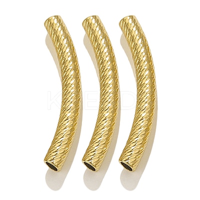 304 Stainless Steel Curved Tube Beads LS-STAS-M071-03B-G-1