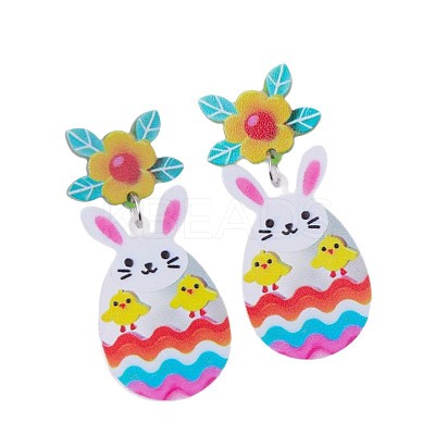 Easter Acrylic Dangle Stud Earrings FS-WG8F84A-02-1