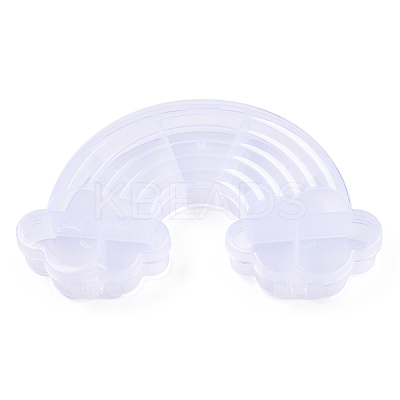 9 Grids Rainbow Plastic Bead Containers LS-CON-T002-06-1