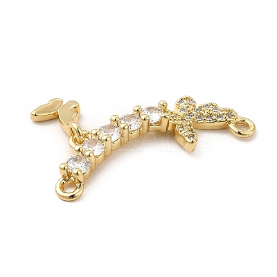 Eco-Friendly Rack Plating Brass Micro Pave Cubic Zirconia Pendants KK-F847-07G-1