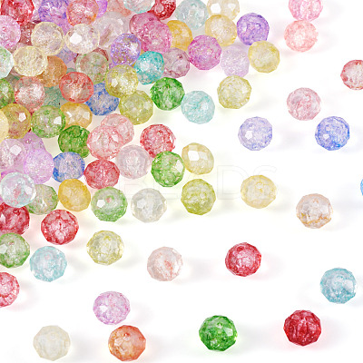 250Pcs 10 Colors Transparent Glass Beads GLAA-TA0002-86-1