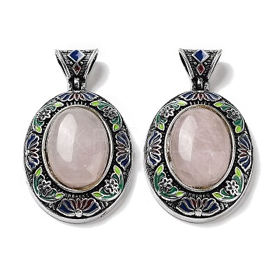 Natural Rose Quartz Pendants FIND-A041-01AS-06-1