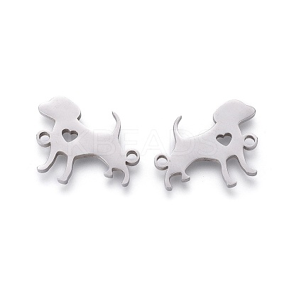 304 Stainless Steel Puppy Links connectors STAS-CJ0001-15-1