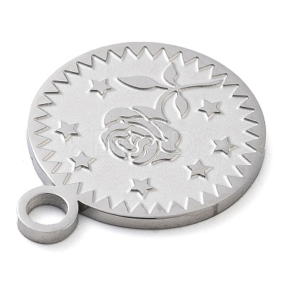 Anti-Tarnish 304 Stainless Steel Pendants STAS-M076-02P-1