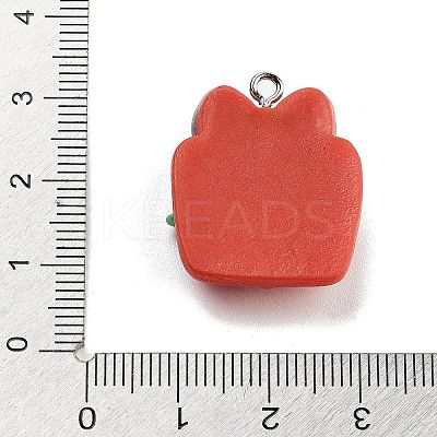 Christmas Theme Opaque Resin Pendants RESI-F054-A03-1