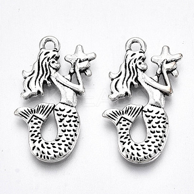 Tibetan Style Alloy Pendants X-TIBE-S323-084AS-RS-1