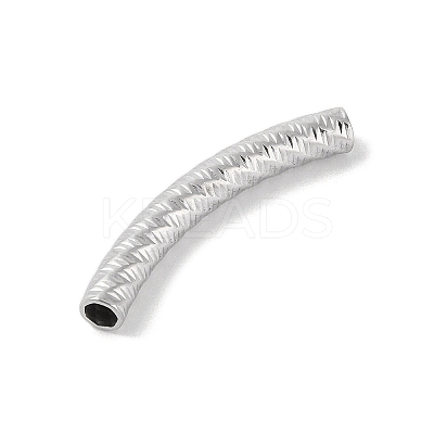 304 Stainless Steel Curved Tube Beads LS-STAS-M071-03J-P-1