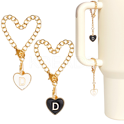 2 Sets Alloy Enamel Cup Pendant Decorations HJEW-SC0001-56D-1