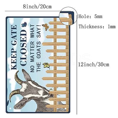 Rectangle with Word Vintage Metal Iron Sign Poster AJEW-WH0157-262-1