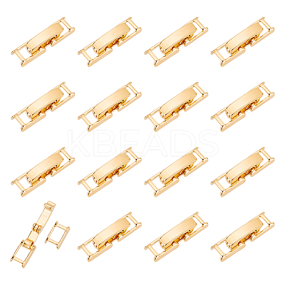 20 Sets Eco-Friendly Brass Watch Band Clasps KK-DC0001-63-1