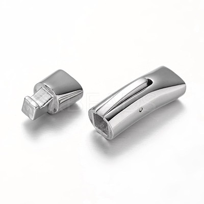 Tarnish Resistant Smooth Surface 304 Stainless Steel Rectangle Magnetic Clasps LS-STAS-I045-08-1