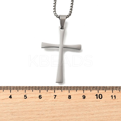 304 Stainless Steel Pendant Necklaces NJEW-P329-03C-P-1