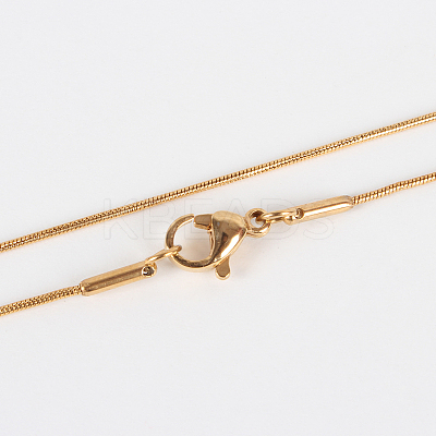 304 Stainless Steel Snake Chain Necklace Making STAS-P045-11-1