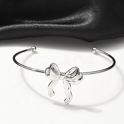 304 Stainless Steel Cuff Bangles LS-BJEW-B107-01P-1