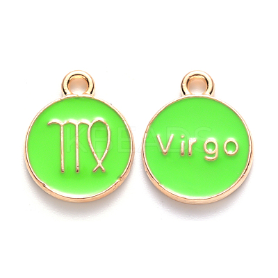 Alloy Enamel Pendants X-ENAM-S124-01B-06B-1