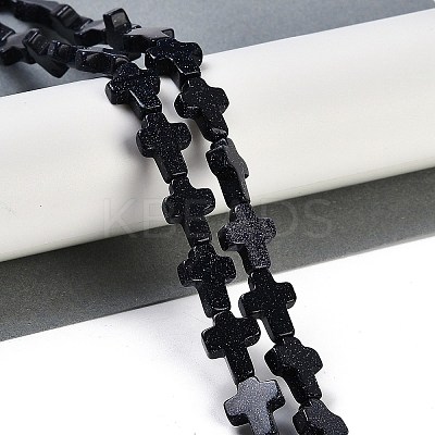 Synthetic Blue Goldstone Beads Strands G-I369-A25-02-1
