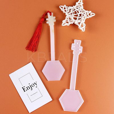 DIY Hexagon Moon Lute Bookmark Silicone Molds DIY-F089-05-1