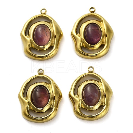 Natural Amethyst Pendants STAS-H438-10G-02-1