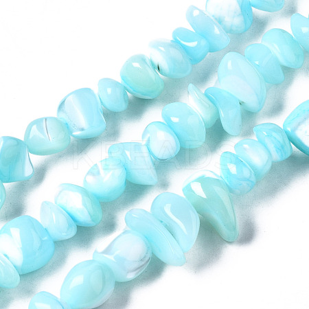 Natural Trochid Shell/Trochus Shell Bead Strands SSHEL-N034-78-C03-1