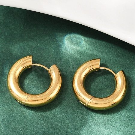 202 Stainless Steel Polishing Hoop Earrings EJEW-M106-02G-03-1