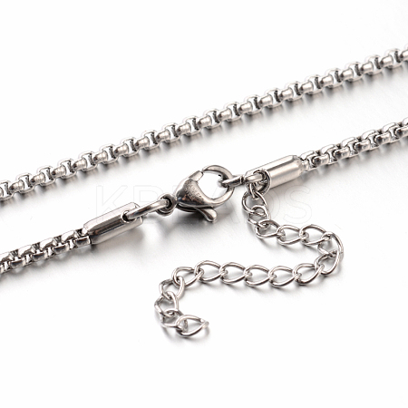 Tarnish Resistant 304 Stainless Steel Box Chain Necklaces LS-STAS-M174-001-D-1