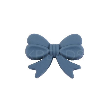 Bowknot Food Grade Silicone Beads PW-WG39907-01-1