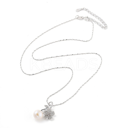 925 Sterling Silver Necklace STER-Z009-15P-1