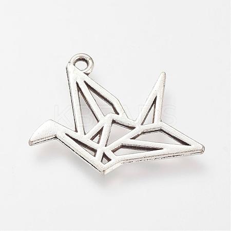 Tibetan Style Alloy Pendants TIBE-S306-01AS-RS-1