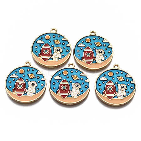 Alloy Enamel Pendants ENAM-T011-98-NR-1