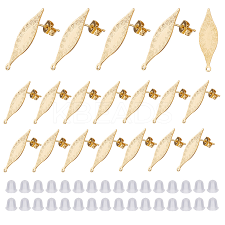 20Pcs 304 Stainless Steel Stud Earring Findings STAS-DC0017-05-1