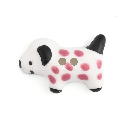 Dog Ceramic Buttons BUTT-I018-01A-02-1