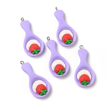 Opaque Resin Pendants RESI-G032-F05-1