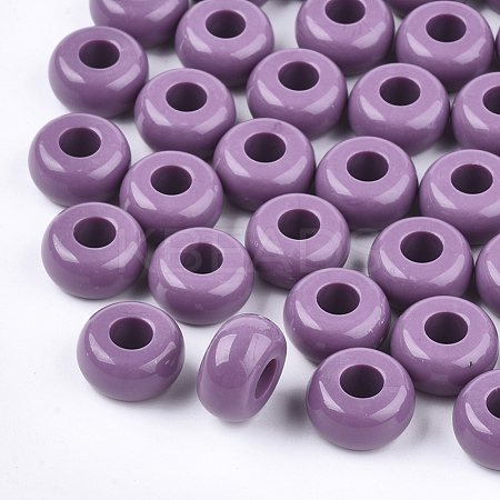 Opaque Acrylic European Beads SACR-T344-06E-1
