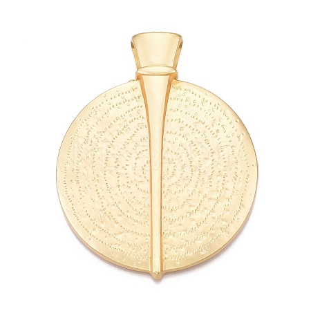 Plating Hammered Alloy Big Pendants PALLOY-T090-10G-1