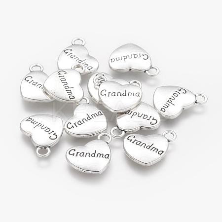 Tibetan Style Heart Alloy Pendants X-TIBEP-Q043-201-RS-1