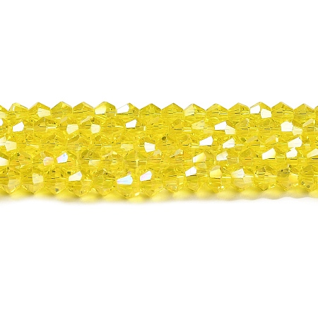 Transparent Electroplate Glass Beads Strands EGLA-A039-T6mm-B21-1