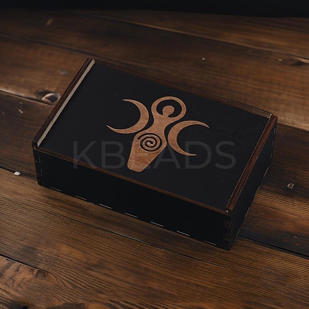 Rectangle Wooden Tarot Storage Box for Divination PW-WG90B8F-03-1