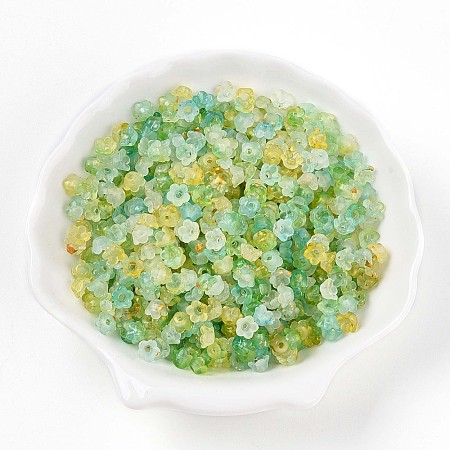 Frosted Transparent Acrylic Beads X-OACR-N137-72H-1