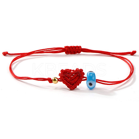 Lampwork Bead Braided Bead Bracelets JB7932-1-1