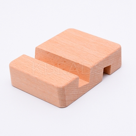 Beech Wood Mobile Phone Holders AJEW-WH0119-47A-1