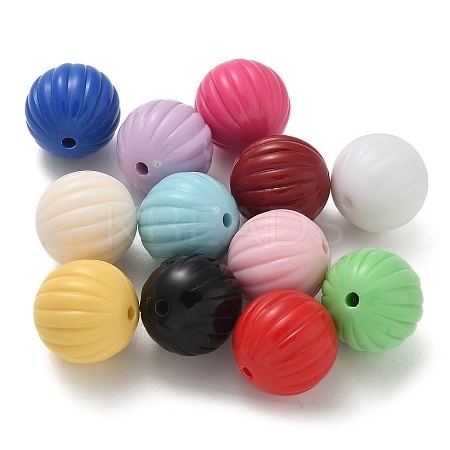 Opaque Acrylic Bbeads PACR-Q008-28B-1