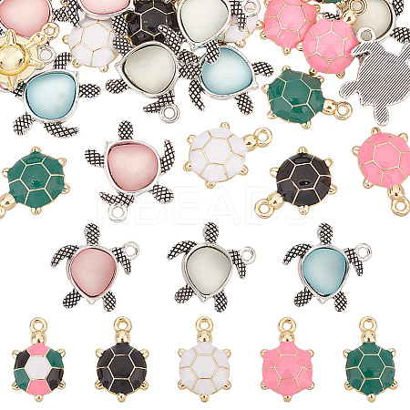 40Pcs 8 Style Alloy Pendants FIND-AR0003-97-1