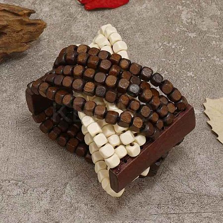 Bohemia & Ethnic Style Wood Stretch Bracelets for Women WG33998-04-1
