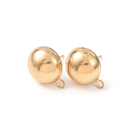 Brass Stud Earring Findings KK-G604-01G-07-1