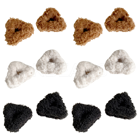 12Pcs 3 Colors Cat Ear Shape Plush Claw Hair Clips PHAR-GO0001-09-1
