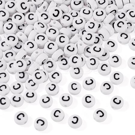 500Pcs Acrylic Beads SACR-TA0001-55C-1