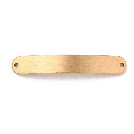 304 Stainless Steel Brushed Curved Rectangle Connector Charms LS-STAS-R222-03G-1