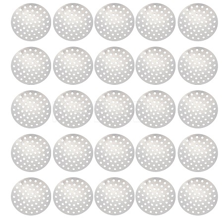 Brass Finger Ring/Brooch Sieve Findings KK-SC0002-65-1
